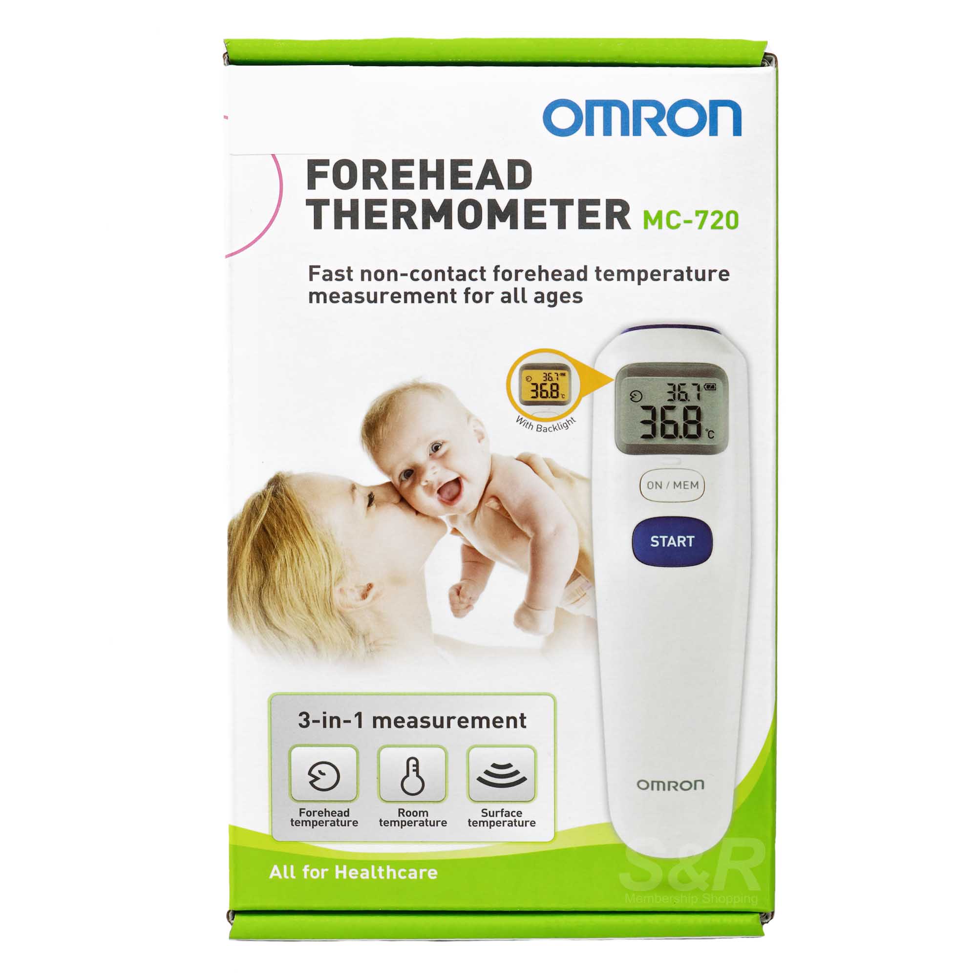 Omron Forehead Thermometer MC720 1 set